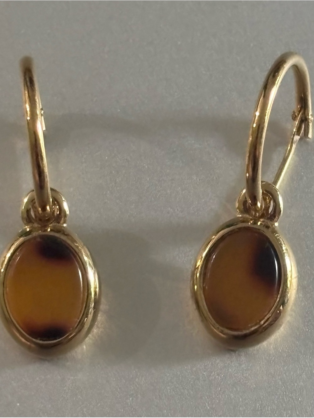 Gold-Tone Brown Oval Drop Earrings - Classic Women's Jewelry Ralph Lauren